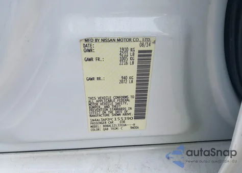 2015 Nissan Altima 2.5 Sv from USA, damaged, VIN 1N4AL3AP3FC155390